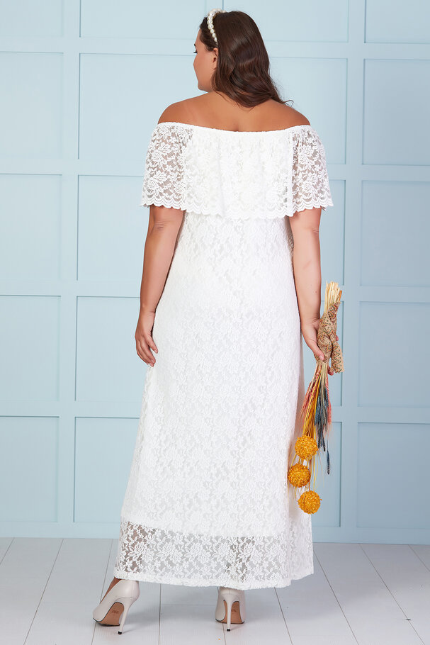 MADONNA COLLAR LACE LONG DRESS