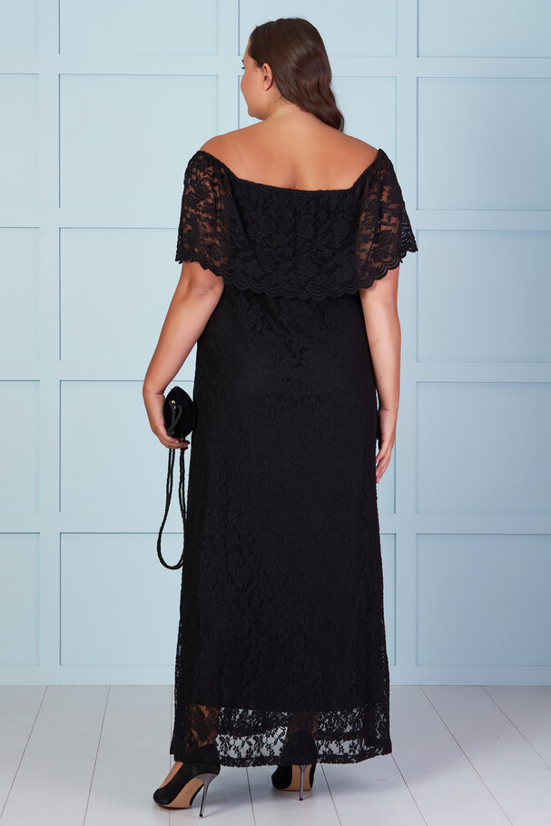 MADONNA COLLAR LACE LONG DRESS