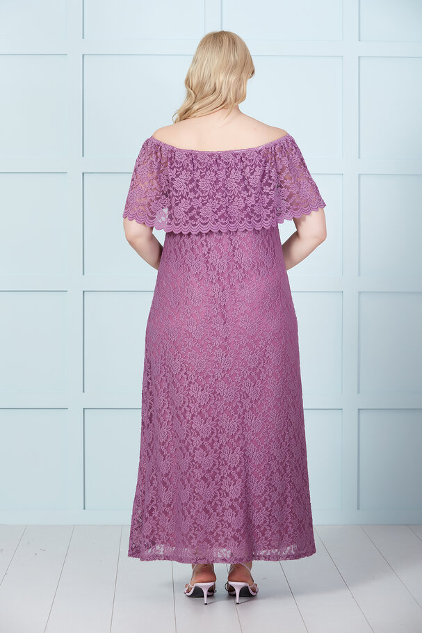 MADONNA COLLAR LACE LONG DRESS