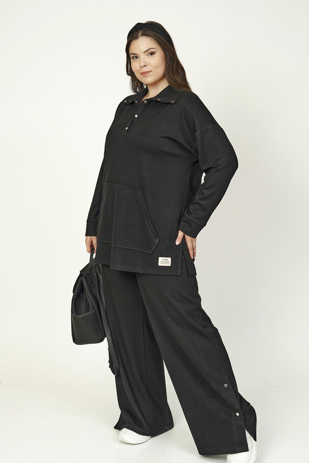 MODAL BLOUSE WITH SNAP-BUTTON COLLAR