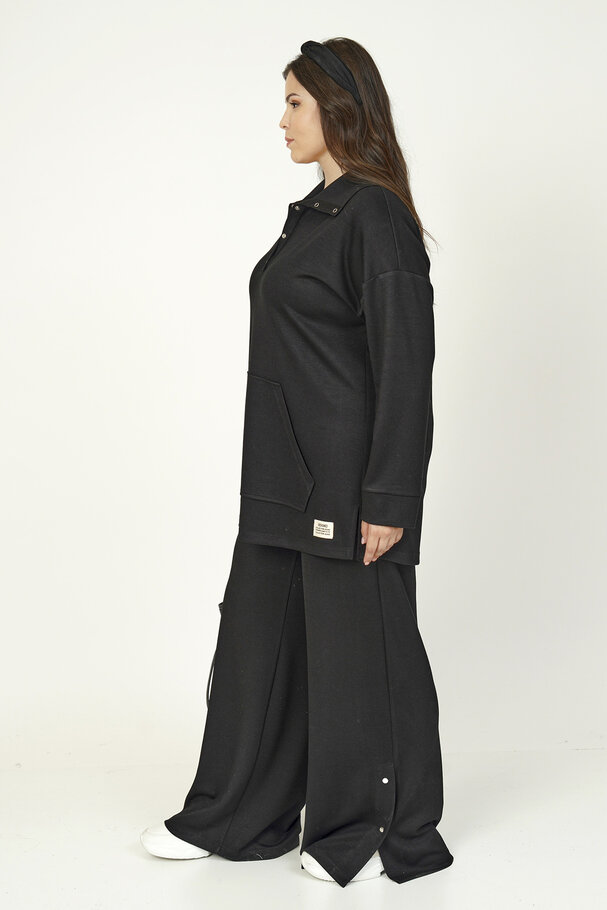 MODAL BLOUSE WITH SNAP-BUTTON COLLAR