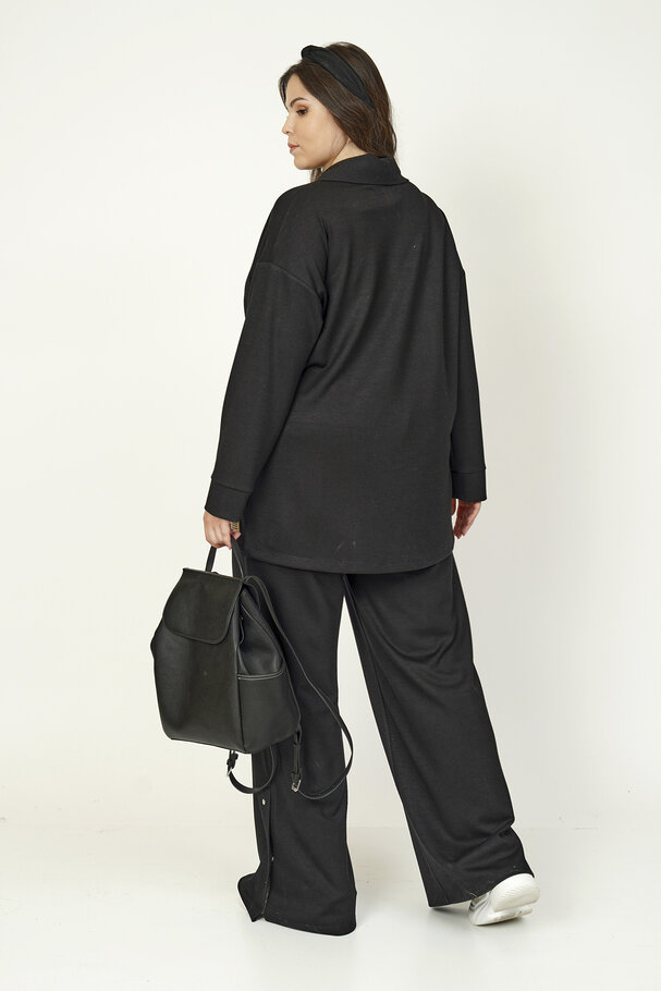 MODAL BLOUSE WITH SNAP-BUTTON COLLAR