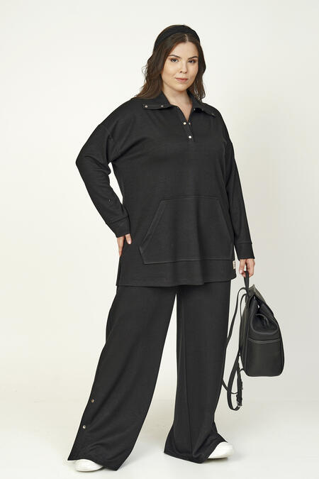 Büyük Moda - MODAL JOGGER PANTS WITH SNAP-BUTTON HEM (1) Büyük Moda - MODAL JOGGER PANTS WITH SNAP-BUTTON HEM (1)