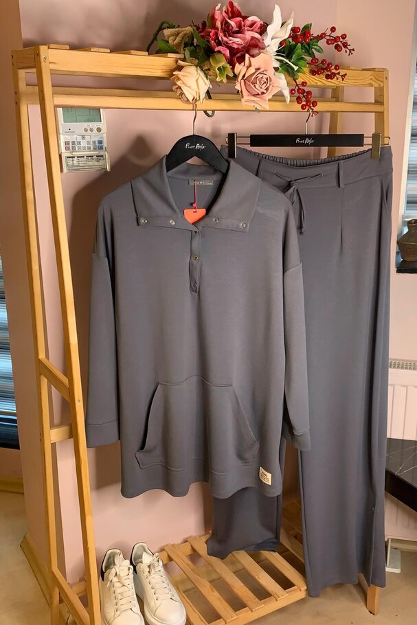 MODAL JOGGER PANTS WITH SNAP-BUTTON HEM