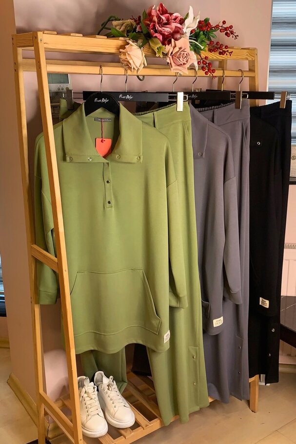 MODAL JOGGER PANTS WITH SNAP-BUTTON HEM
