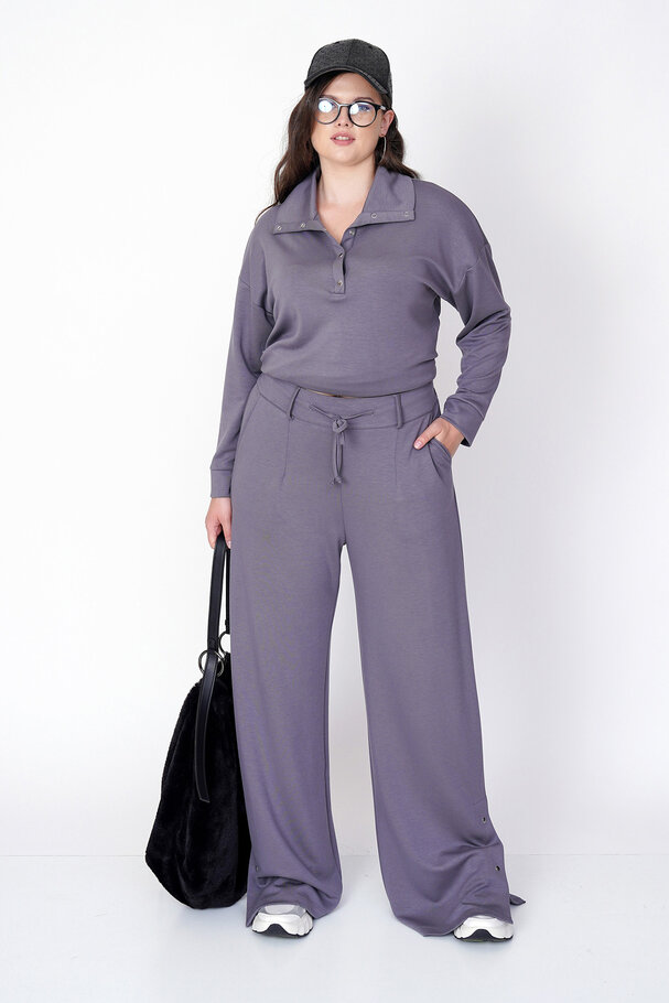 MODAL JOGGER PANTS WITH SNAP-BUTTON HEM