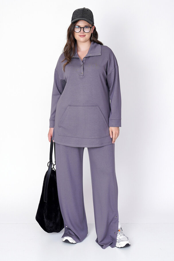 MODAL JOGGER PANTS WITH SNAP-BUTTON HEM