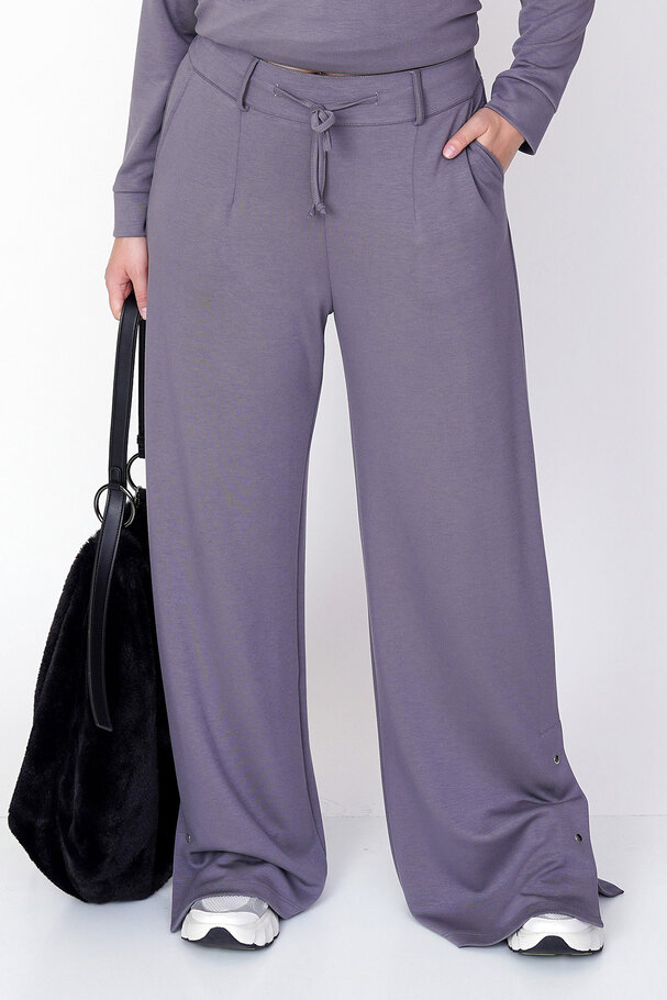 MODAL JOGGER PANTS WITH SNAP-BUTTON HEM