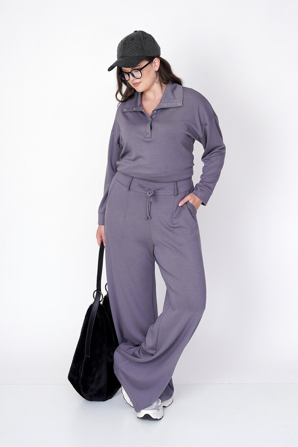 MODAL JOGGER PANTS WITH SNAP-BUTTON HEM