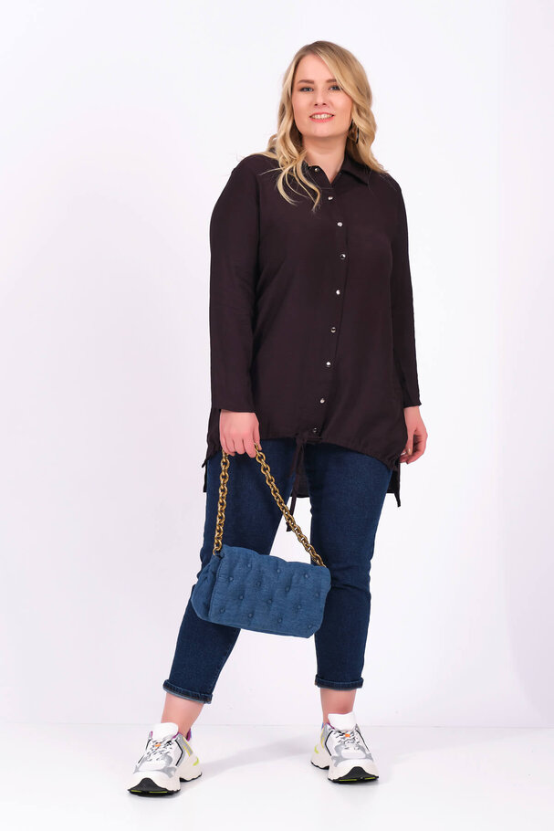 MOM JEANS WITH ELASTIC WAISTBAND