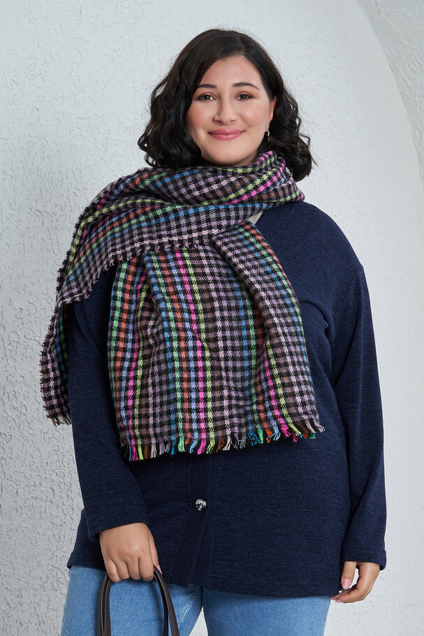 MULTICOLOURED PRINTED SOFT SCARF