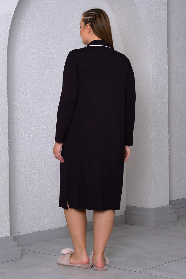 NIGHTDRESS WITH CONTRAST PIPING