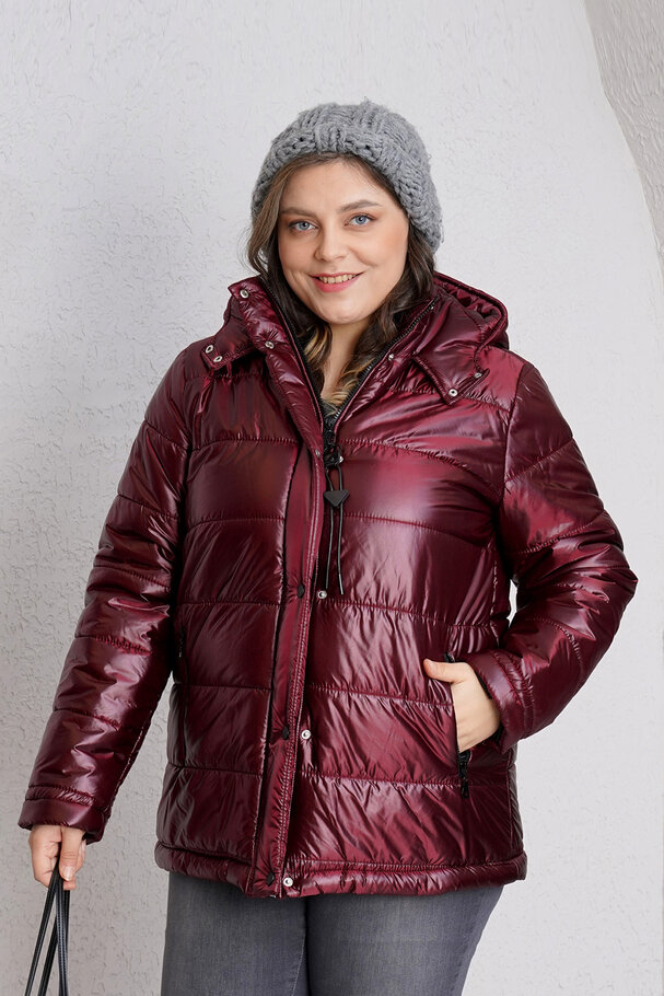 PARLAK DOKULU PREMIUM ŞİŞME MONT 