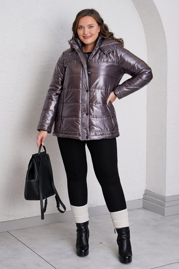 PARLAK DOKULU PREMIUM ŞİŞME MONT 