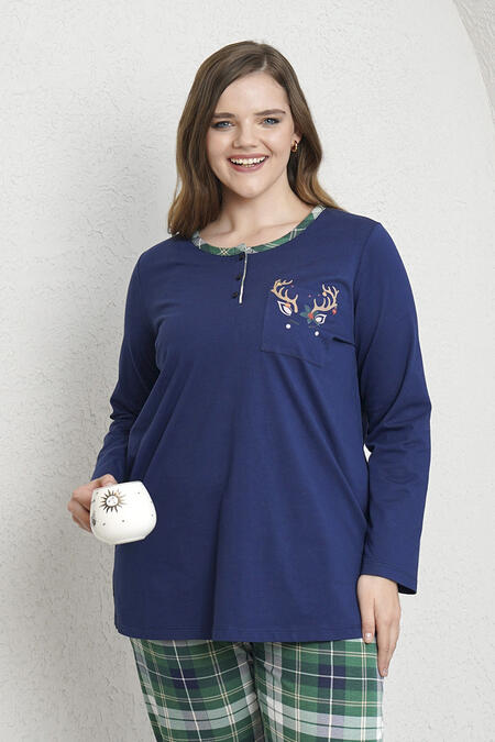 Büyük Moda - PLAID PRINTED PYJAMA SET (1)