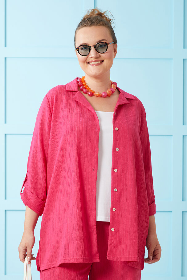 PLEATED TEXTURED TOP AND BOTTOM SET
