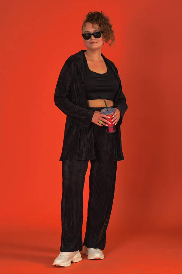 PLEATED TOP AND BOTTOM SET