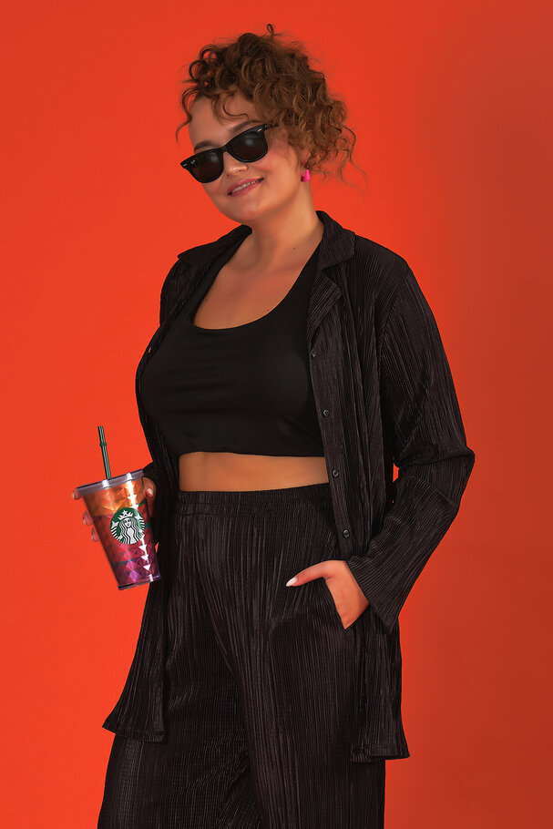 PLEATED TOP AND BOTTOM SET