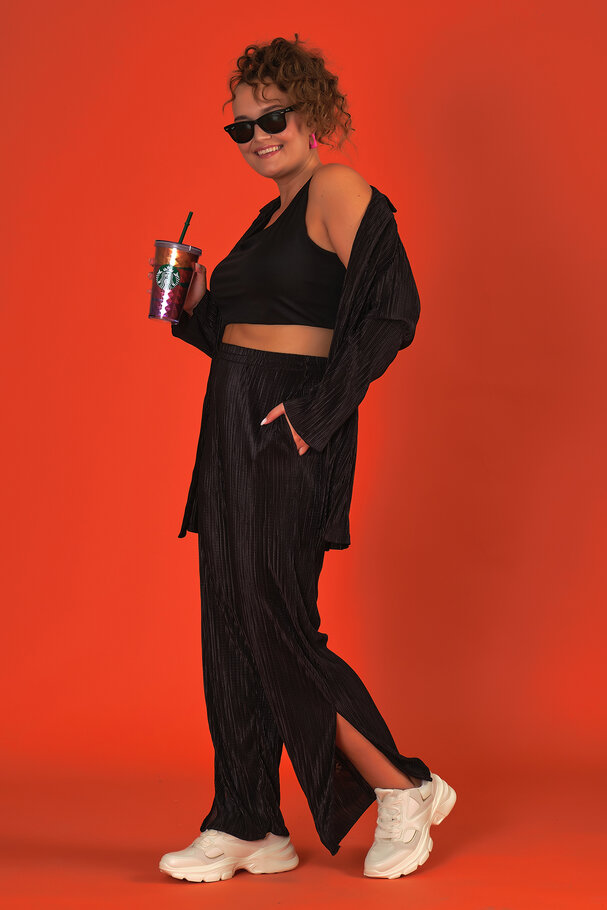 PLEATED TOP AND BOTTOM SET