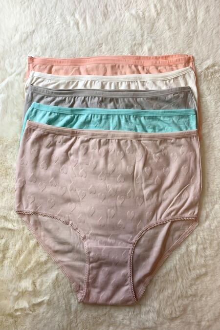 Büyük Moda - 5-PACK HEART PRINT COTTON PANTIES (1)