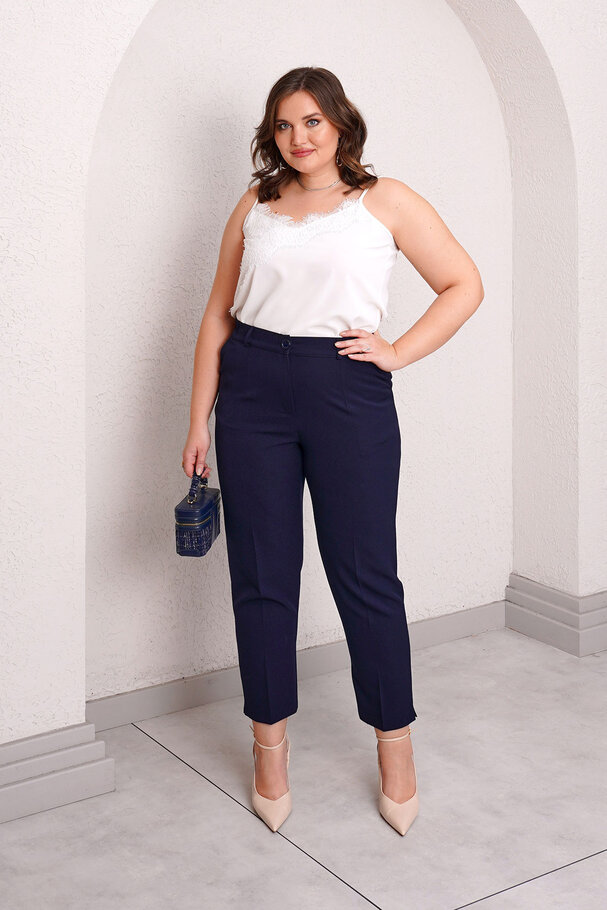 CARROT FIT FABRIC TROUSERS