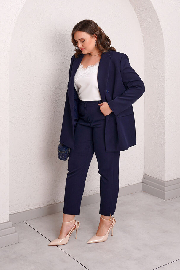 CARROT FIT FABRIC TROUSERS