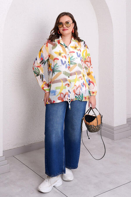 Büyük Moda - CHIFFON BLOUSE SHIRT WITH INNER CAMISOLE (1)