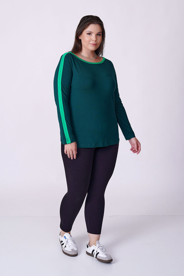 CONTRAST PIPING STRETCH TOP