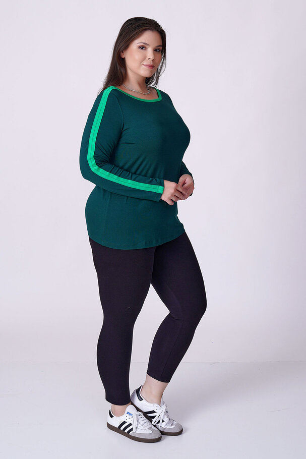 CONTRAST PIPING STRETCH TOP