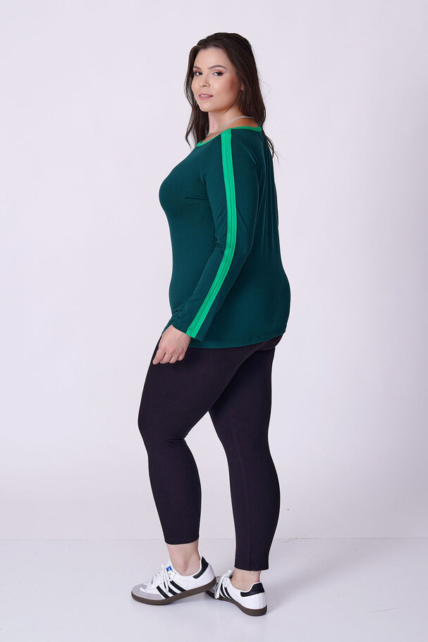 CONTRAST PIPING STRETCH TOP