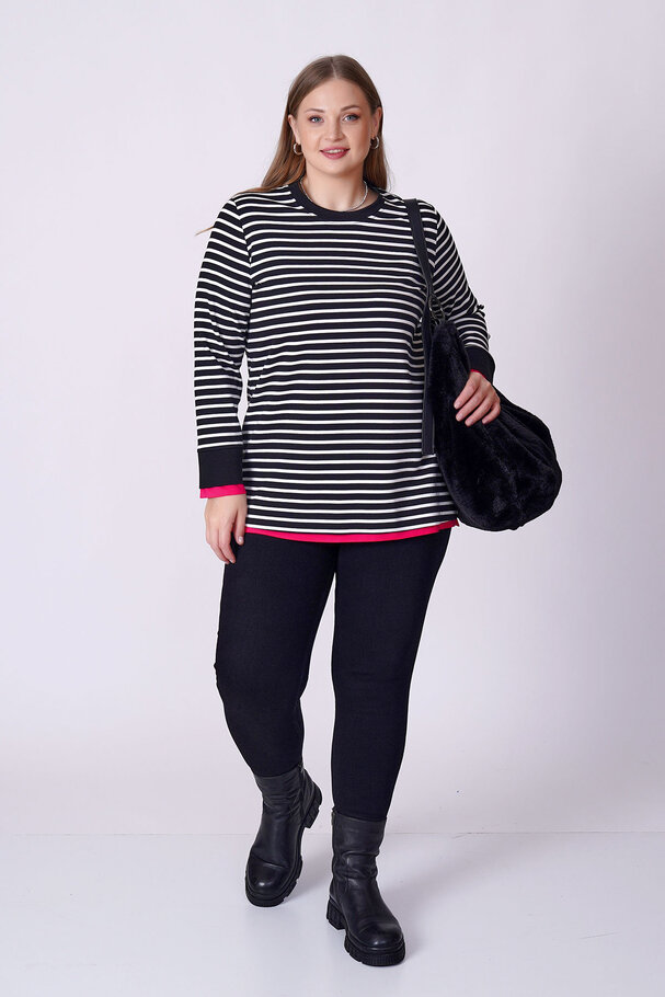 CONTRAST STRIPED SWEATSHIRT