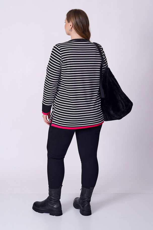 CONTRAST STRIPED SWEATSHIRT