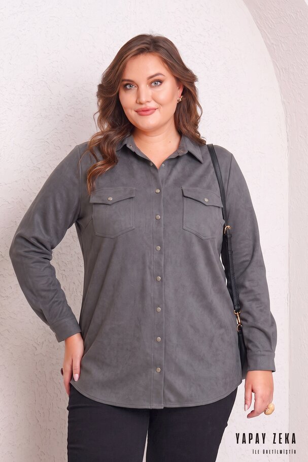 DENIM EFFECT MODAL SHIRT