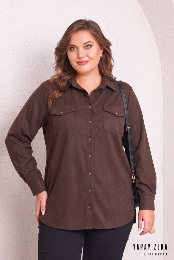 DENIM EFFECT MODAL SHIRT