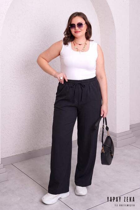 Büyük Moda - DENIM EFFECT MODAL TROUSERS