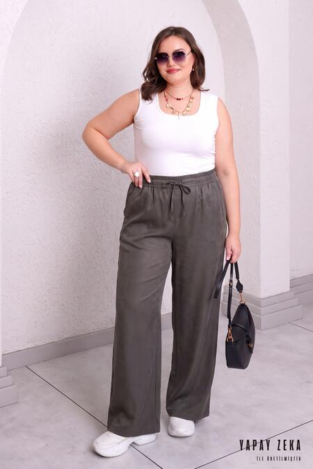 Büyük Moda - DENIM EFFECT MODAL TROUSERS (1)