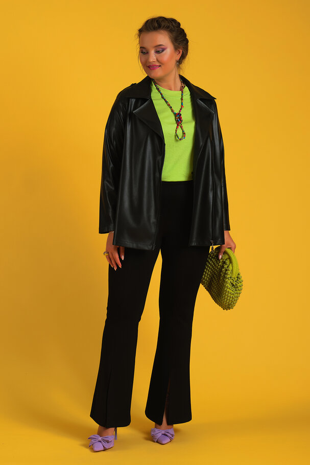 FAUX LEATHER JACKET