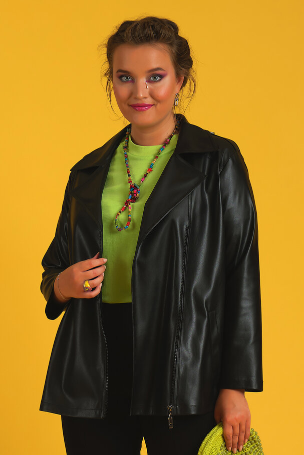 FAUX LEATHER JACKET