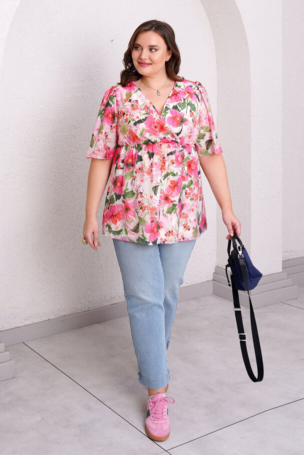 FLORAL LINED BLOUSE