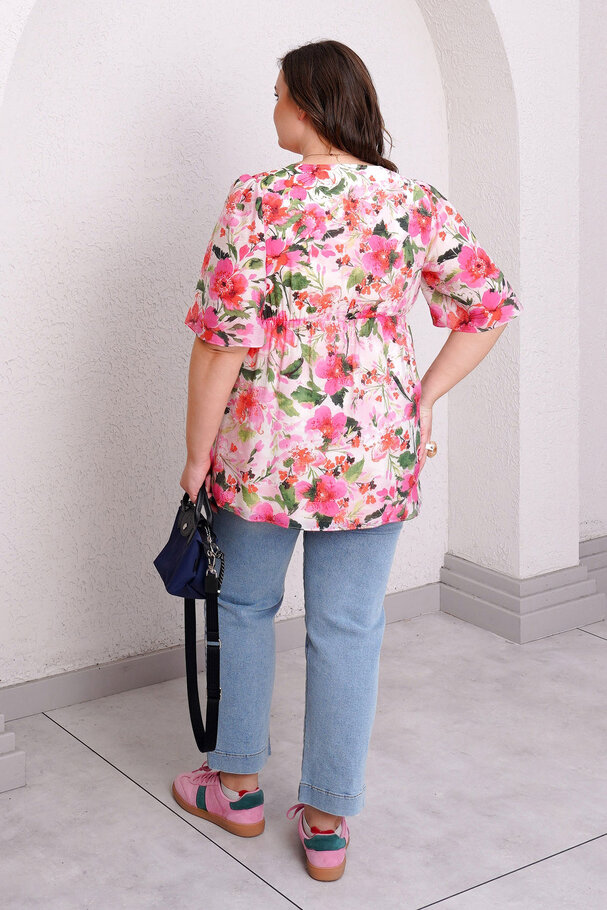 FLORAL LINED BLOUSE