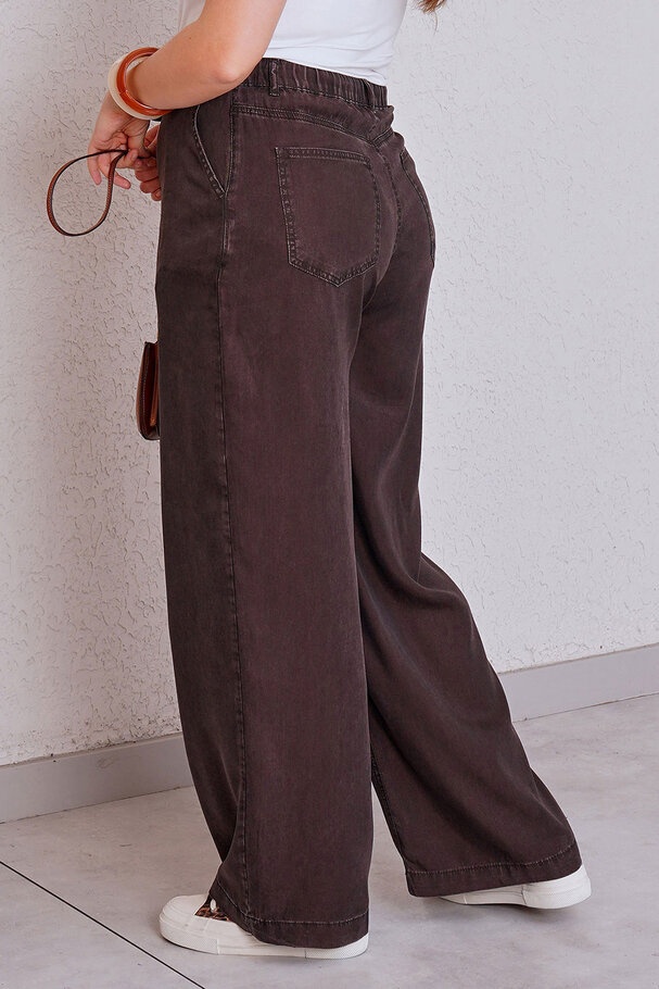 FLOWY WIDE LEG JEAN PANTS