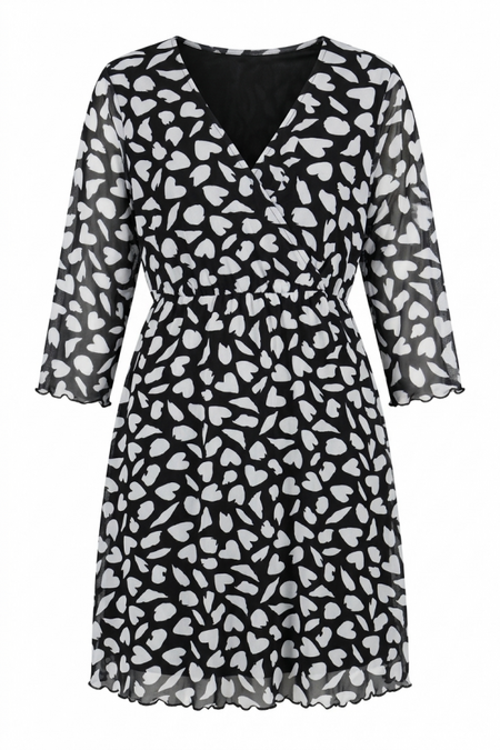 Büyük Moda - HEART PRINT TULLE DRESS (1)