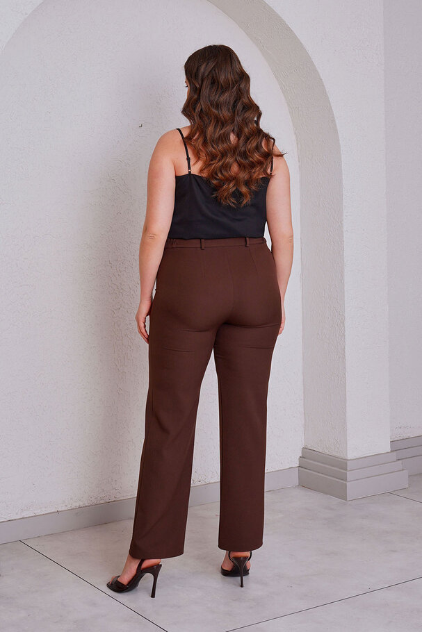 HIGH-WAIST FLARED TROUSERS