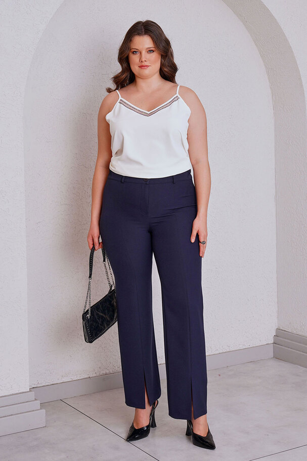 HIGH-WAIST FLARED TROUSERS