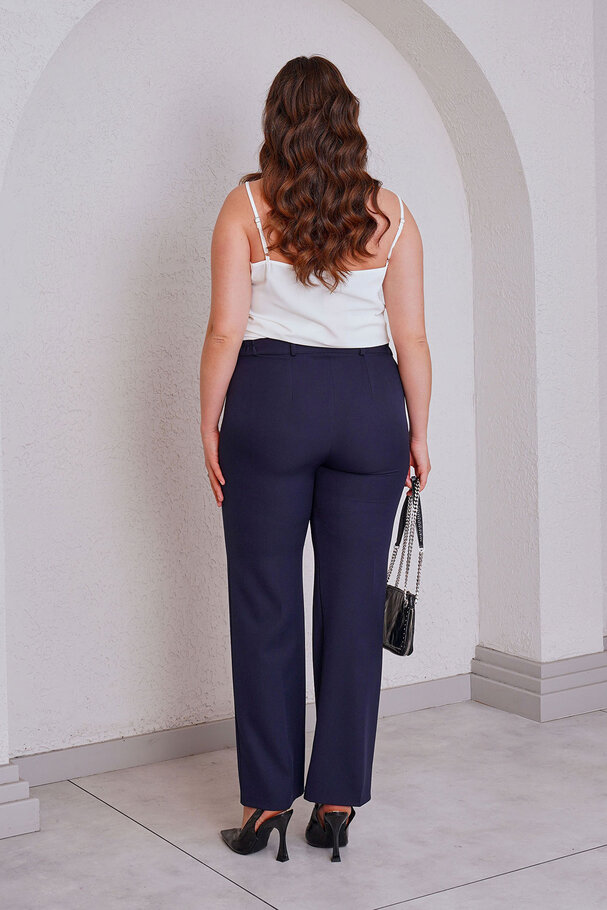 HIGH-WAIST FLARED TROUSERS