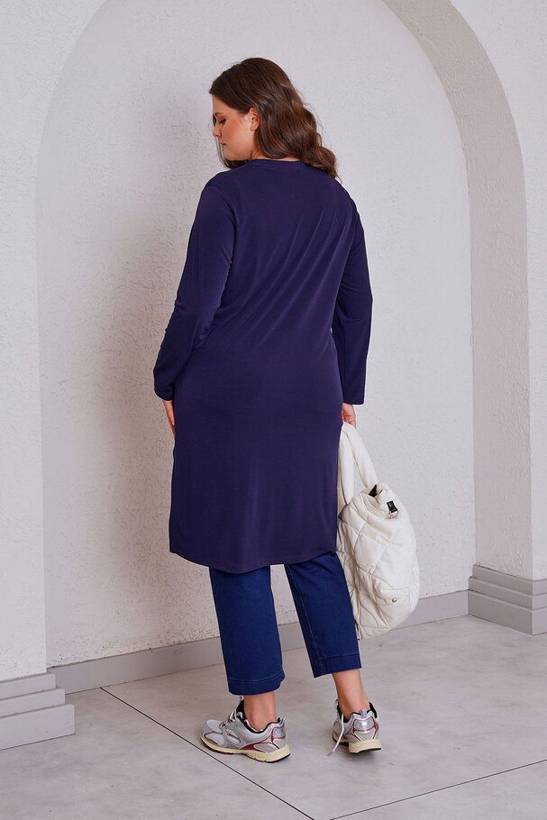 PEARL BUTTON DETAIL BASIC CARDIGAN