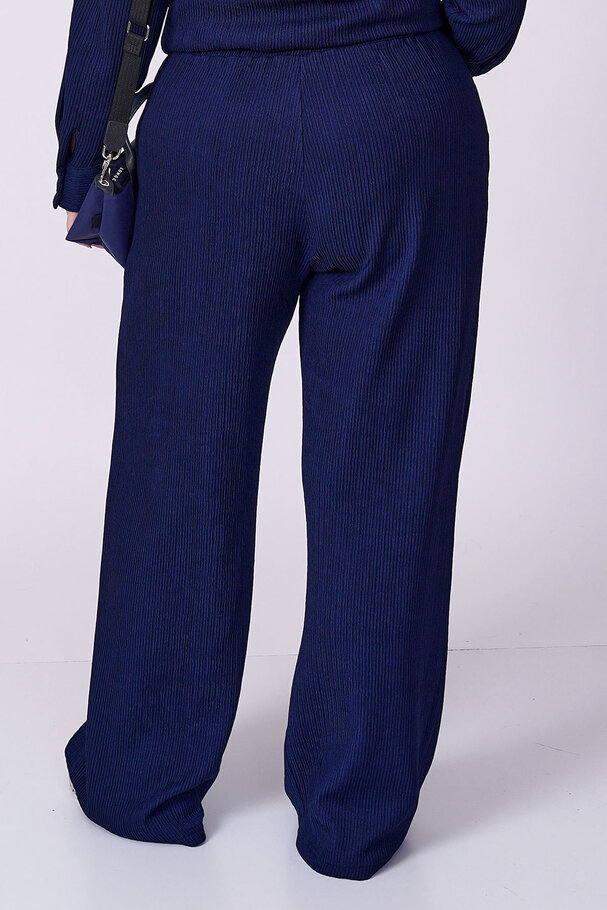 RIBBED TEXTURED STRETCH SHIRT TROUSER SET