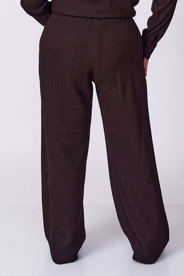 RIBBED TEXTURED STRETCH SHIRT TROUSER SET
