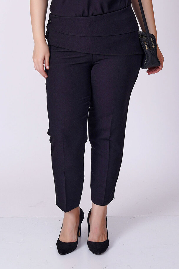 SCARF DETAIL CARROT-FIT TROUSERS
