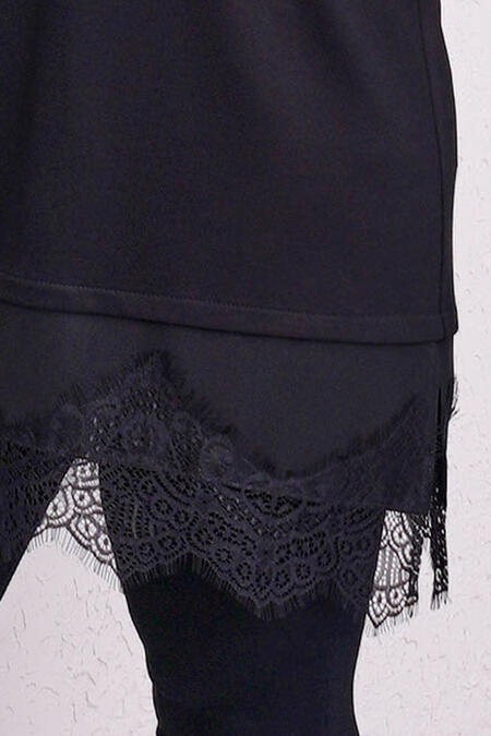 Büyük Moda - SHORT SLEEVE LACE DETAIL T-SHIRT (1)